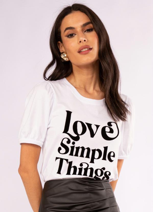 Doce Trama - T-Shirt Simple Things Branco