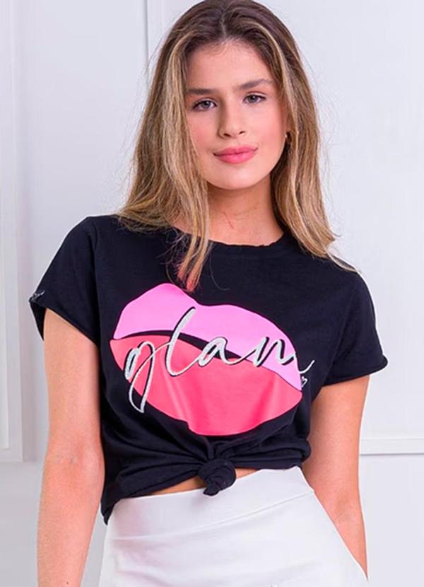 Amo Brand - T-Shirt Smack Glam Preta