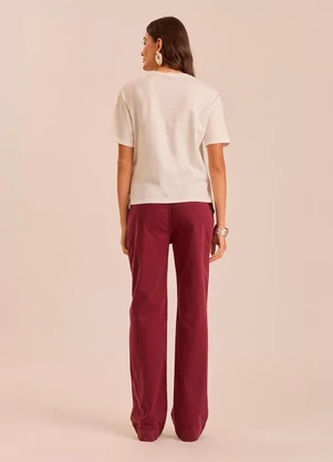 Doce Trama - T-Shirt Soft Garden em Malha Branco - DOCE TRAMA