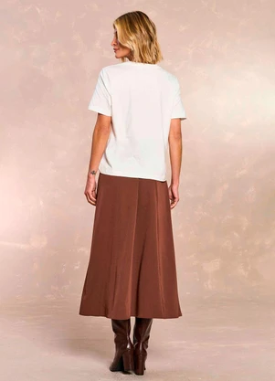 Doce Trama - T-Shirt Soft Garden Estampada Branco - DOCE TRAMA