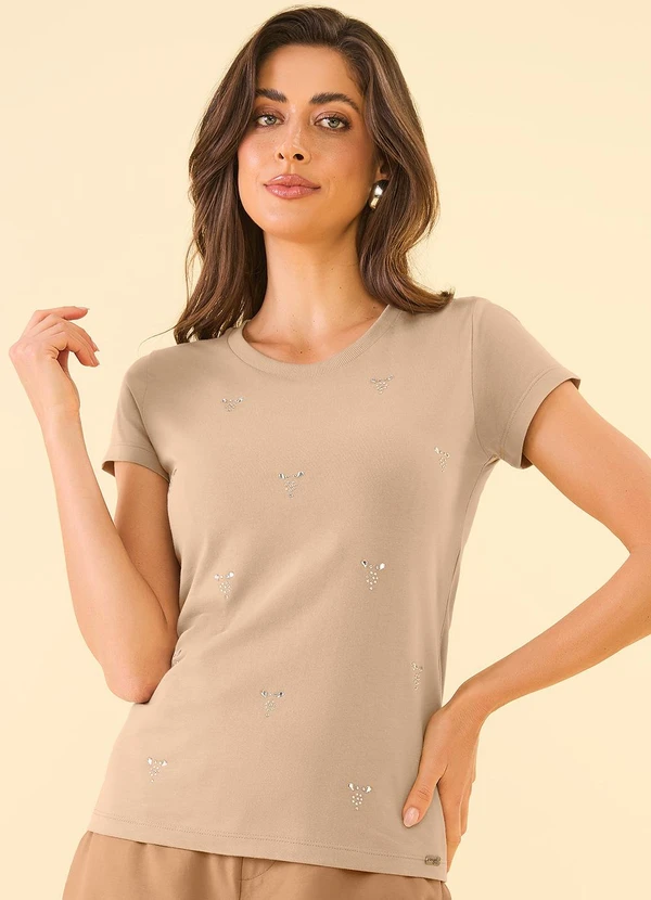 Angel - T-Shirt Strass Bege