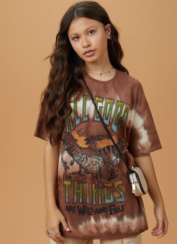 I Am - T-Shirt Tie-Dye Marrom