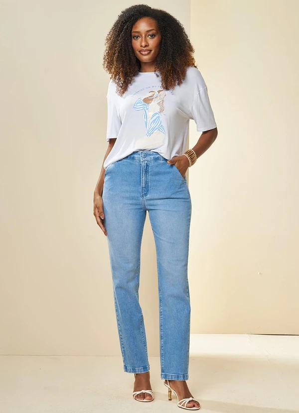 Doce Trama - T-Shirt Veraneio Estampada Branco 5