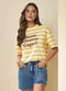 Doce Trama - T-Shirt Veraneio Estampada Listrado - variação: Listrado