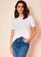 Doce Trama - T-Shirt Wild Orchid em Malha Branco - variação: Branco