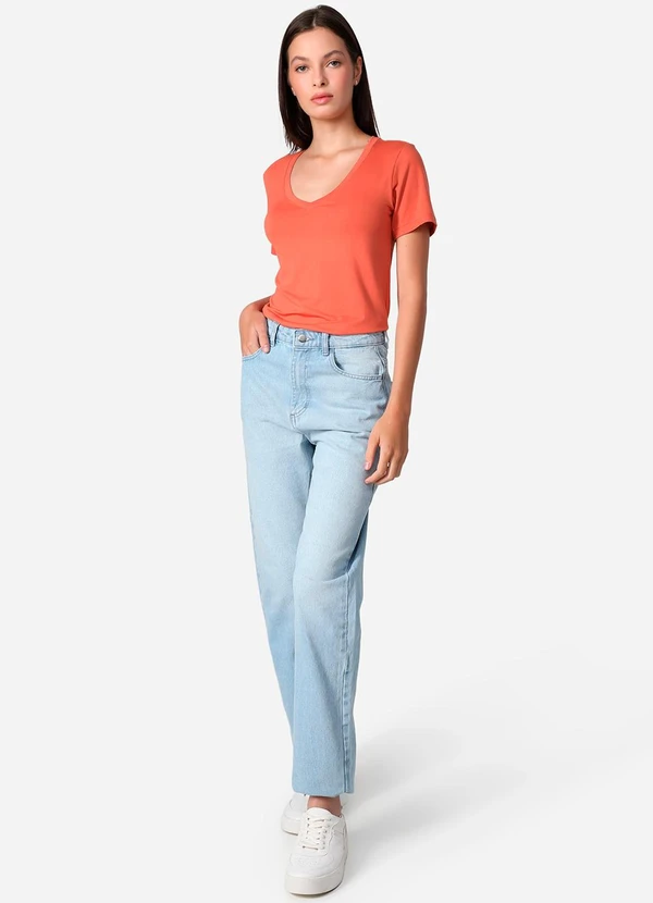 Basicamente - Tech T-Shirt Modal V Premium Marrom Telha 2