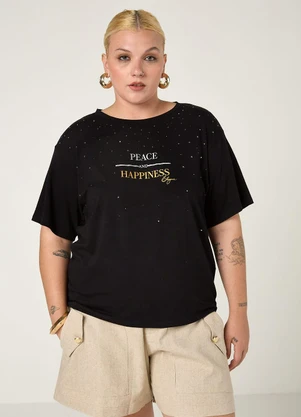Elegance - Tshirt Ano Novo com Estampa Termocolante Preto - ELEGANCE