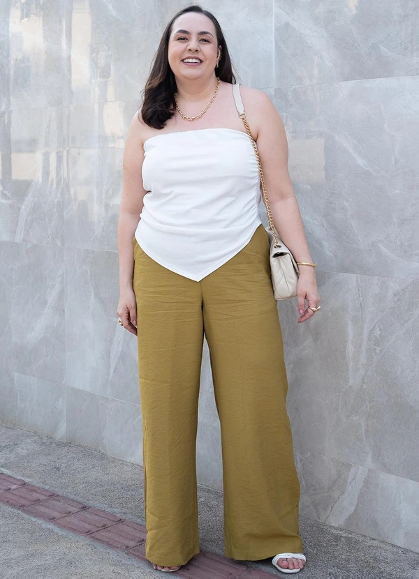 Quintess - Blusa Off White em Malha Crepe 15