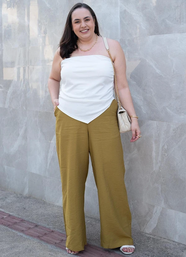 Quintess - Blusa Off White em Malha Crepe 16