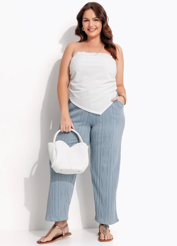 Quintess - Blusa Off White em Malha Crepe 19