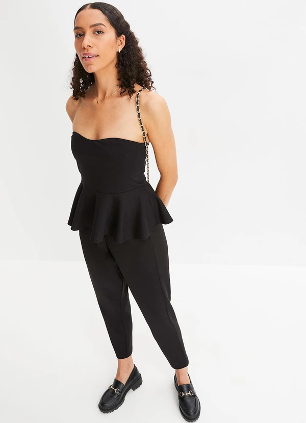 bonprix - Blusa Preta em Malha Crepe 3