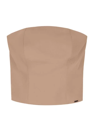 Marialícia - Blusa Tomara que Caia Feminina Marrom - MARIALÍCIA