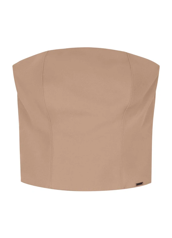 Marialícia - Blusa Tomara que Caia Feminina Marrom