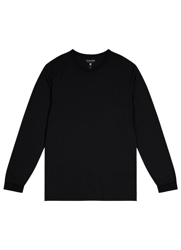 Malwee - Camiseta Masculina em Malha Plus Preto 4
