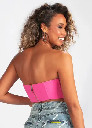 Colcci - Top em Viscose Rosa - COLCCI