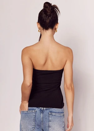 Sofie - Top Tomara que Caia com Recortes Preto - SOFIE
