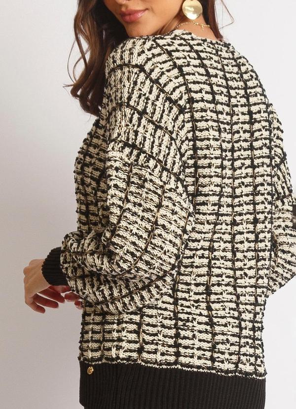 Doce Tom - Blusa Tricot Kira Off e Preto 2