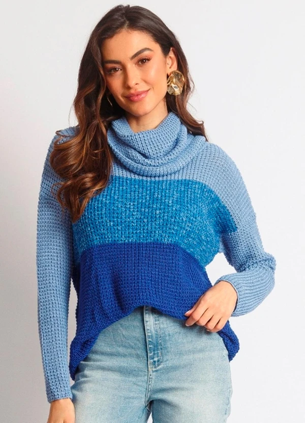 Doce Tom - Blusa Tricot Layla Azul