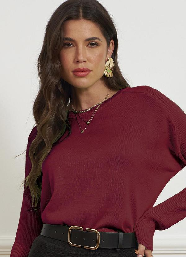 Doce Tom - Blusa Tricot Bianca Marsala
