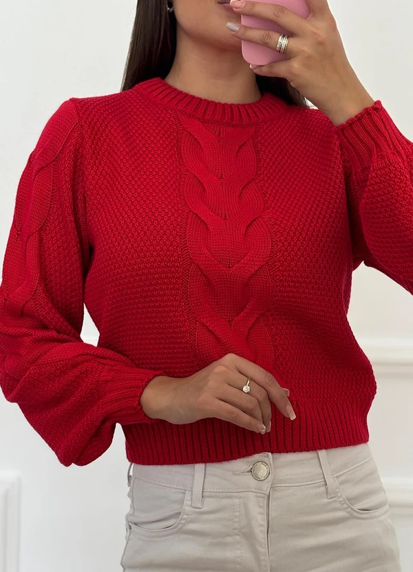 Doce Tom - Blusa Tricot Giseli Red Night 4