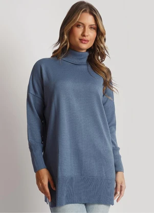 Doce Tom - Blusa Tricot Rosana Azul - DOCE TOM