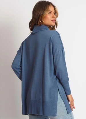 Doce Tom - Blusa Tricot Rosana Azul - DOCE TOM