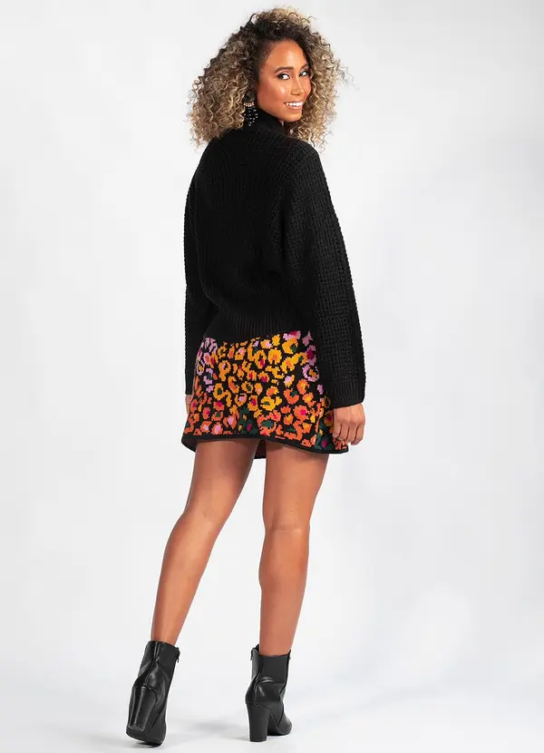 Hering - Blusão Amplo Gola Alta Tricot Preto 4