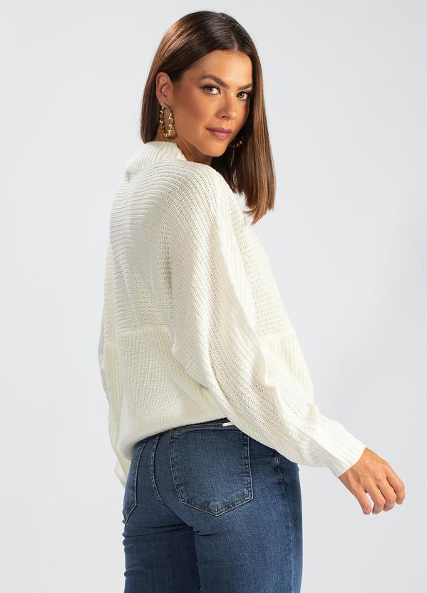 Hering - Blusão de Tricot Manga Longa Branco 2