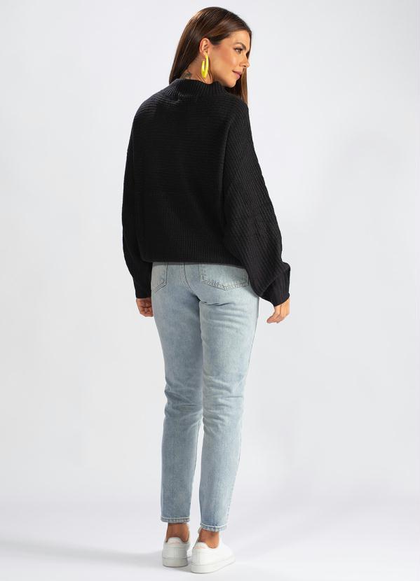 Hering - Blusão de Tricot Manga Longa Preto 4