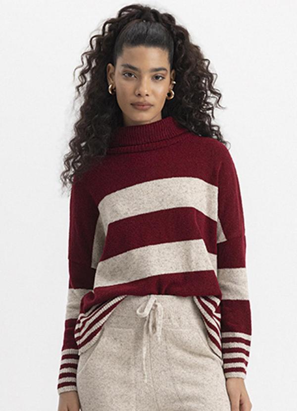 Essendi - Blusão Feminino em Tricot Bordô