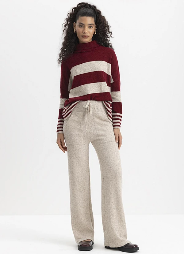 Essendi - Blusão Feminino em Tricot Bordô 3