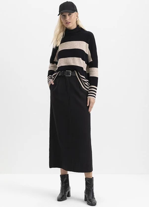 Essendi - Blusão Feminino em Tricot Preto - ESSENDI