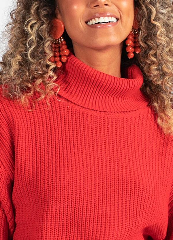 Hering - Blusão Gola Alta em Tricot Vermelho 6