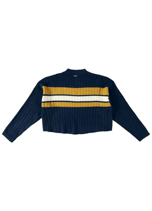 Enfim - Blusão Suéter em Tricô Feminino Azul - ENFIM