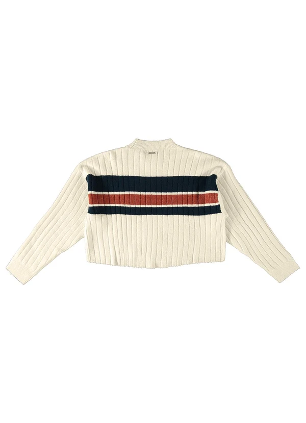 Enfim - Blusão Suéter em Tricô Feminino Bege 4