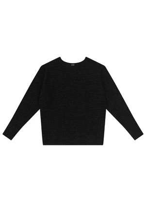 Enfim - Blusão Suéter em Tricot Preto - ENFIM