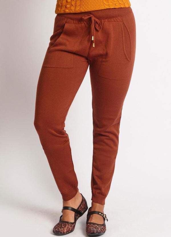 Doce Tom - Calça Tricot Heloisy Terracota