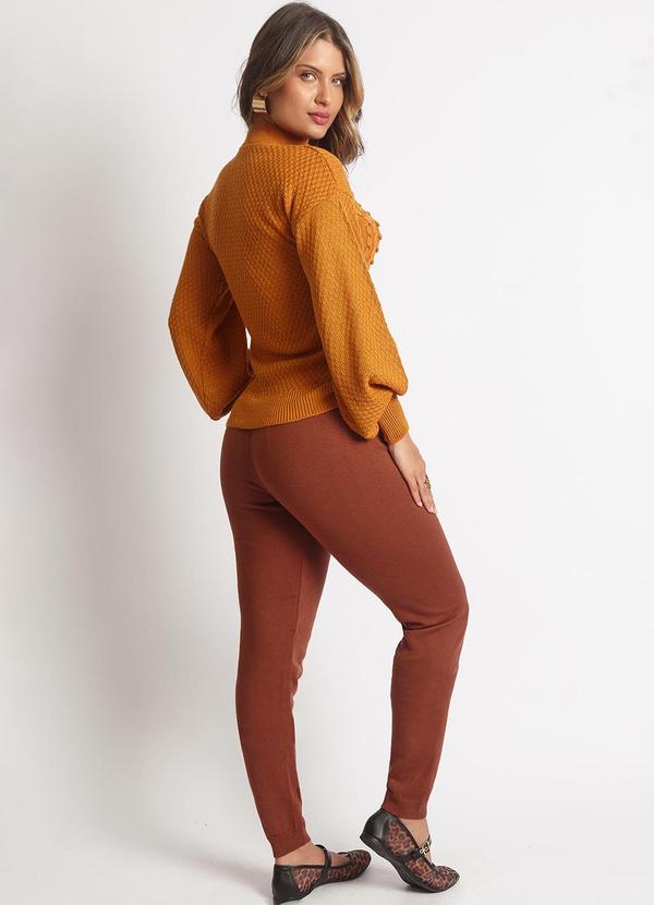 Doce Tom - Calça Tricot Heloisy Terracota 4