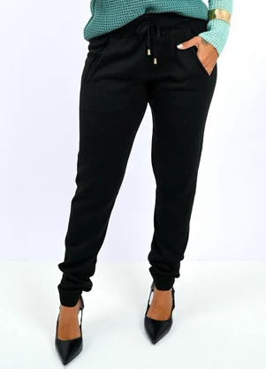 Doce Tom - Calça Tricot Heloisy Preto - DOCE TOM