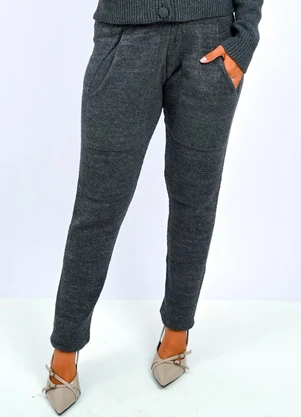 Doce Tom - Calça Tricot Raissa Cinza - DOCE TOM