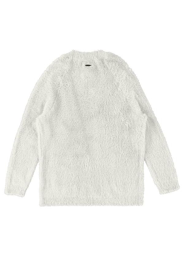 Enfim - Cardigan Alongado em Tricô Felpado Bege 2