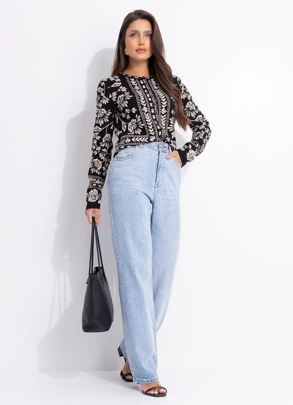 Farm - Cardigan Tricot Daniela Preto 3