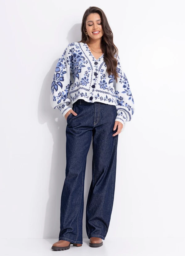 Farm - Cardigan Tricot Porcelana Off White 3