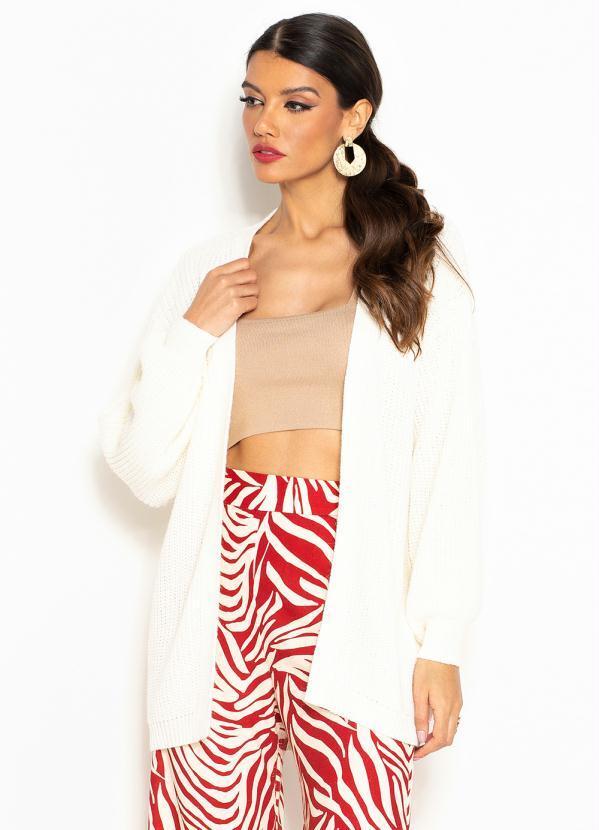 Maria Filó - Casaco Amplo de Tricot Off White