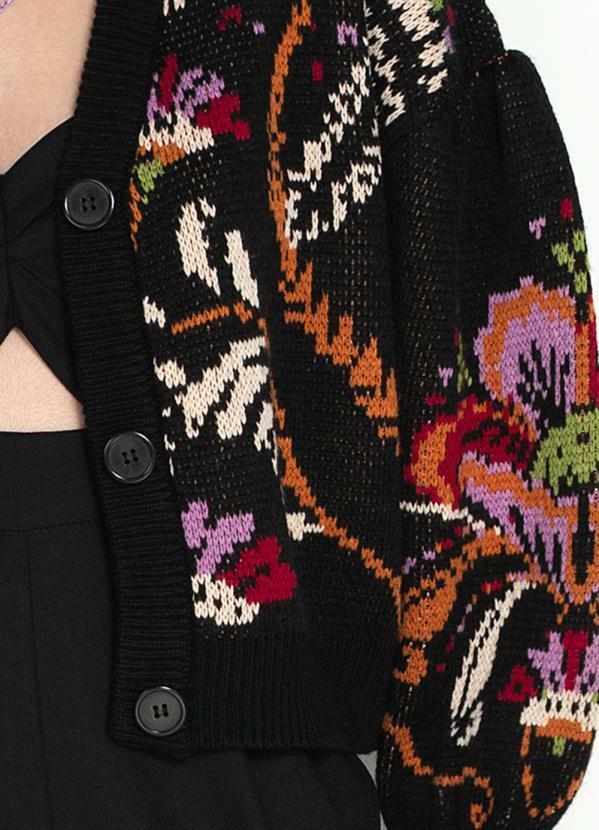 Farm - Casaco de Tricot Jardim Clássico Preto 6