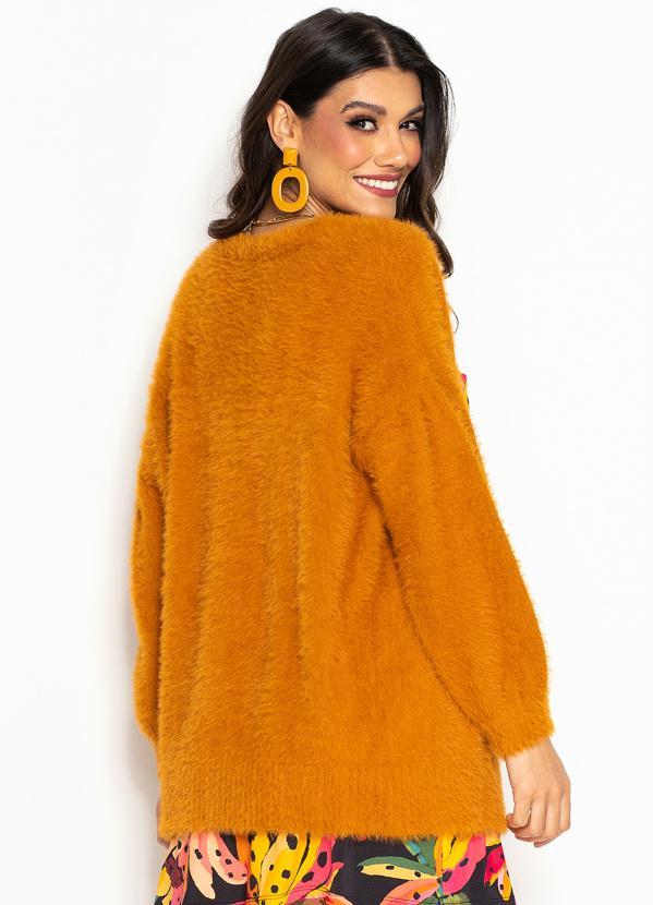 Farm - Casaco de Tricot Pelinho Amarelo 2