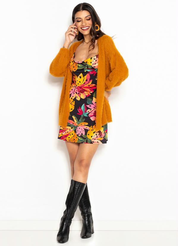 Farm - Casaco de Tricot Pelinho Amarelo 3