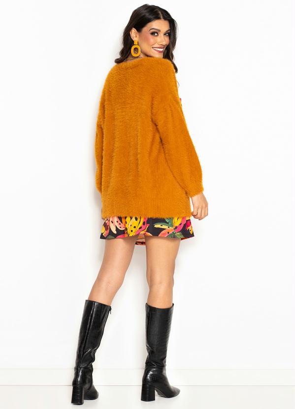 Farm - Casaco de Tricot Pelinho Amarelo 4