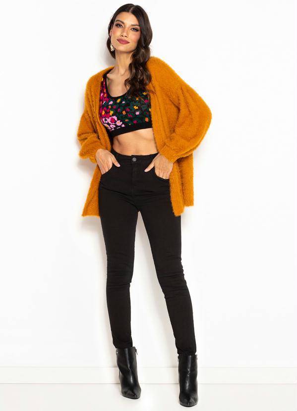 Farm - Casaco de Tricot Pelinho Amarelo 7