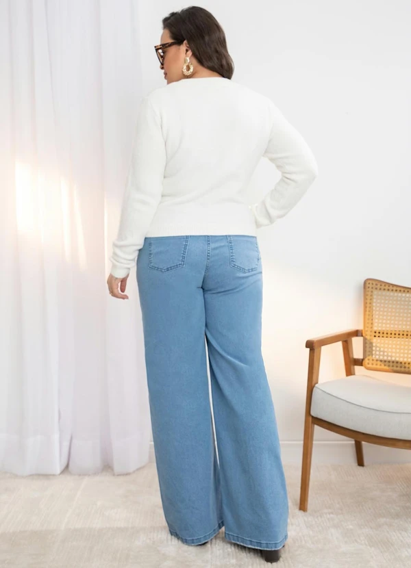 Quintess - Casaco em Tricô Branco com Botões 2